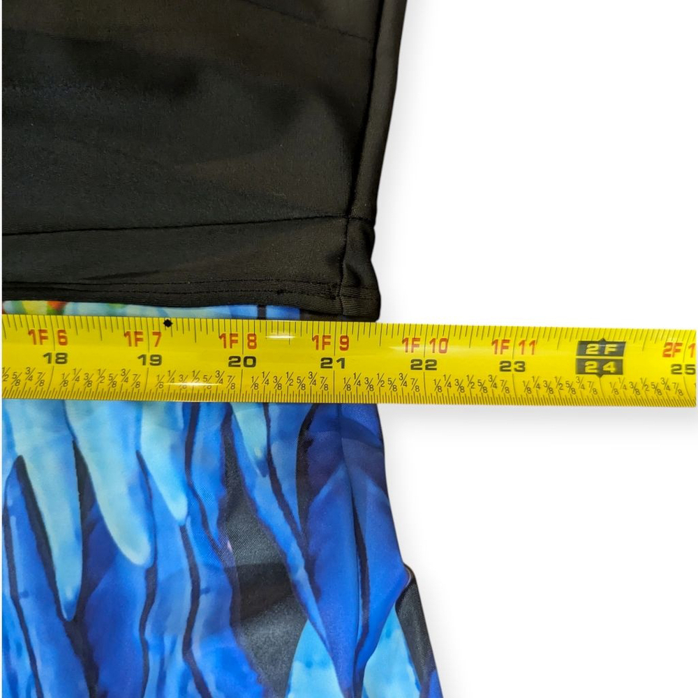 Black Multicolor Halter Tankini Swim Top 3X - Picture 9 of 9